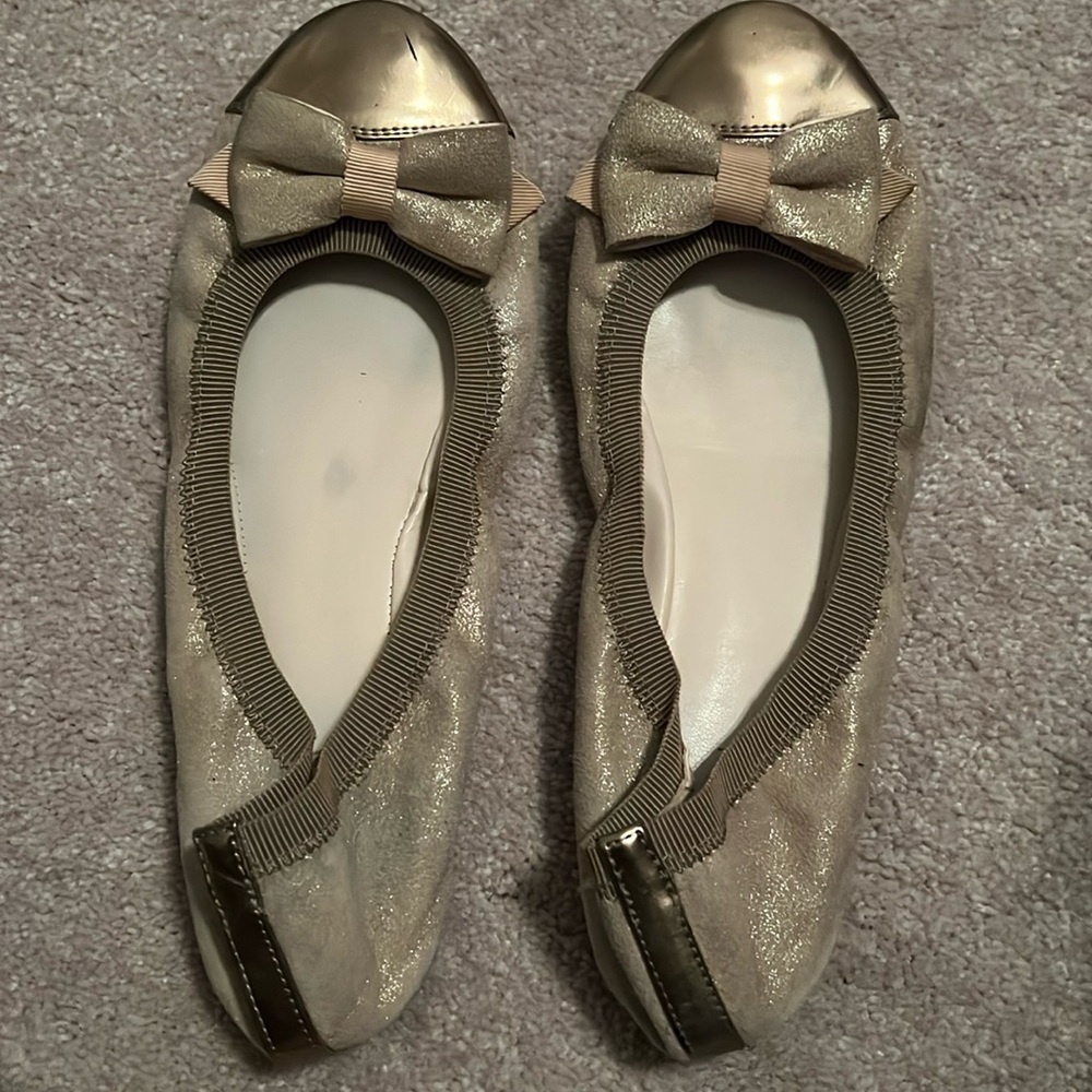 Cole Haan Gold ballet flats size 9